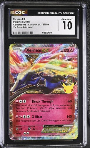 [CGC 10] 2021 POKEMON ENGLISH XERNEAS EX 97/146 XY BASE SET