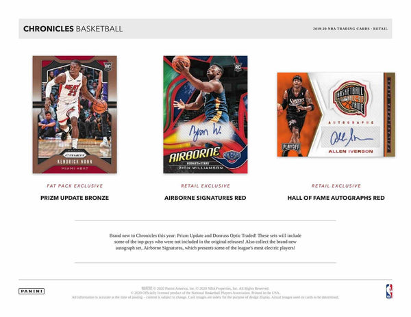2019-20 Panini Chronicles Basketball Hanger Box - 皇巢卡店 Beehive Trading Card Shop