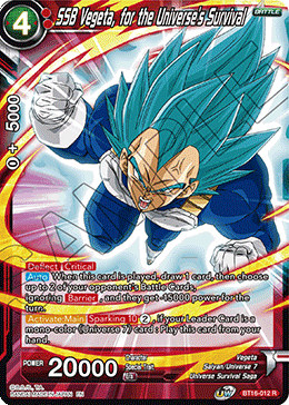 [Holo] BT16-012 SSB Vegeta, for the Universe's Survival R