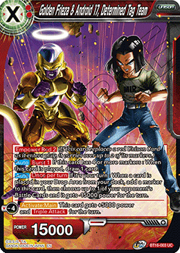 [Holo] BT16-003 Golden Frieza & Android 17, Determined Tag Team UC