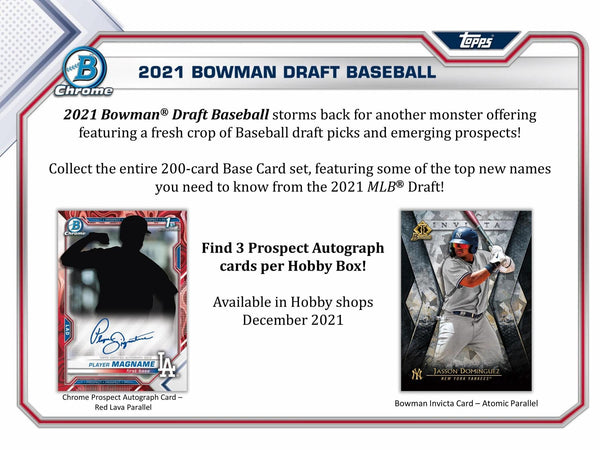 2021 Bowman Draft Baseball Hobby Jumbo Box - 皇巢卡店 Beehive Trading Card Shop