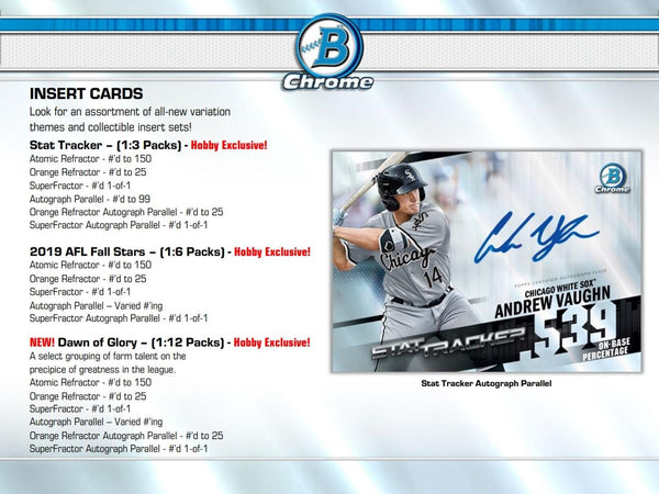 2020 Topps Bowman Chrome Baseball Trading Cards - 2 Chrome Autographs Per Master Box - 皇巢卡店 Beehive Trading Card Shop